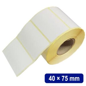 لیبل (برچسب) کاغذی تک ردیفه  75×40